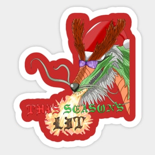 Christmas Dragon Sticker
